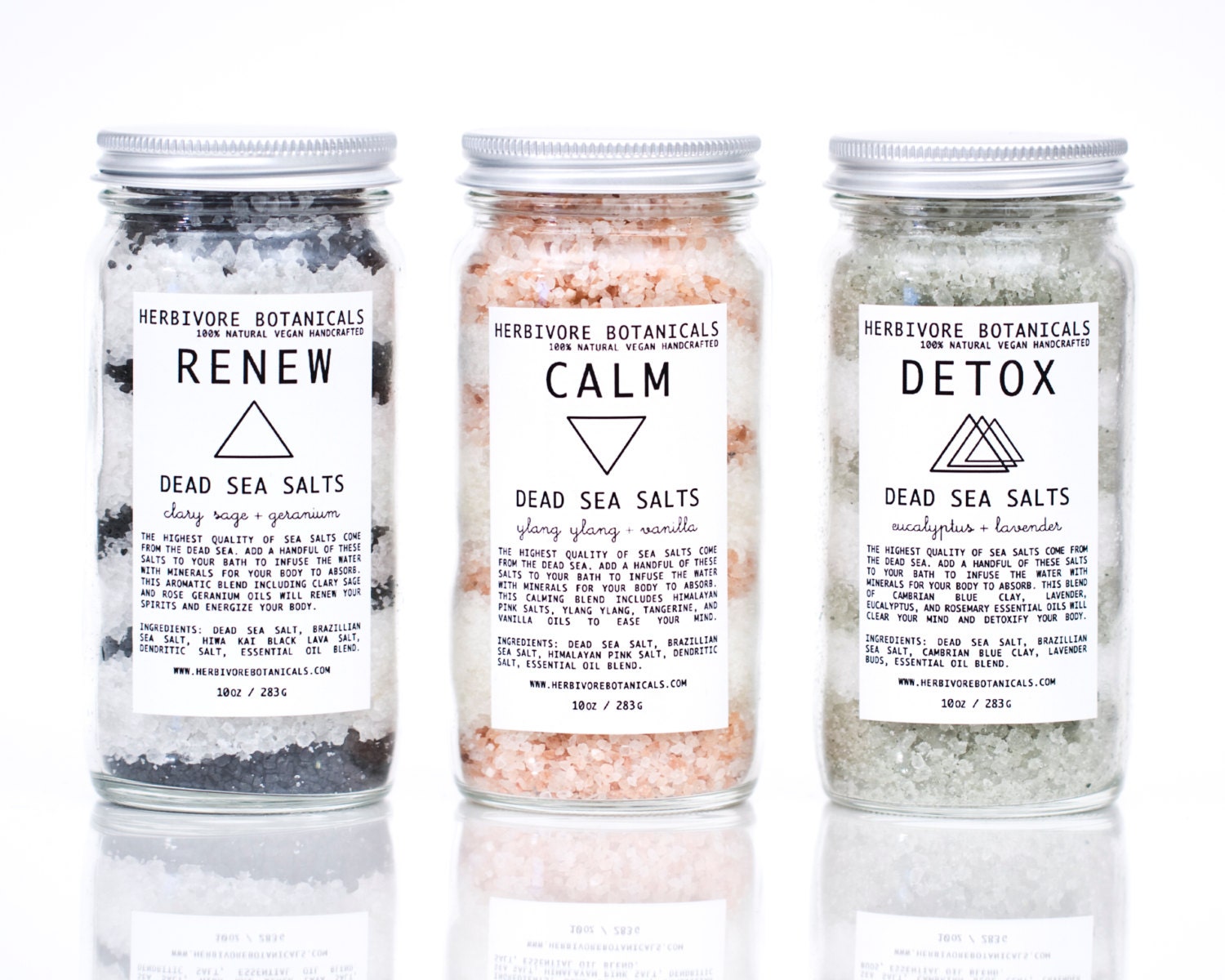 PRE ORDER for February 7th.  Dead Sea Bath Salt Set. 3 Types. Large Sizes. Essential Oils. 100% Natural Vegan Handmade. Gift Set.
