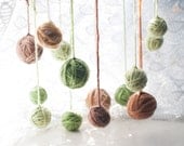 Rustic Wedding Decor - Rustic Mobile - Home Decor - Party Decor - Green Brown - Natural Elements - Nature Woodland Country - Boho Decor