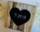 NEW 10 Rustic Faux Wood Heart Wedding Chalkboard Frames 3" Place Cards Setting Chalkboards Table Numbers Centerpiece