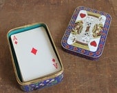 Vintage Cloisonné Playing Card Box