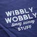 Timey Wimey screen print panel - silver on Navy
