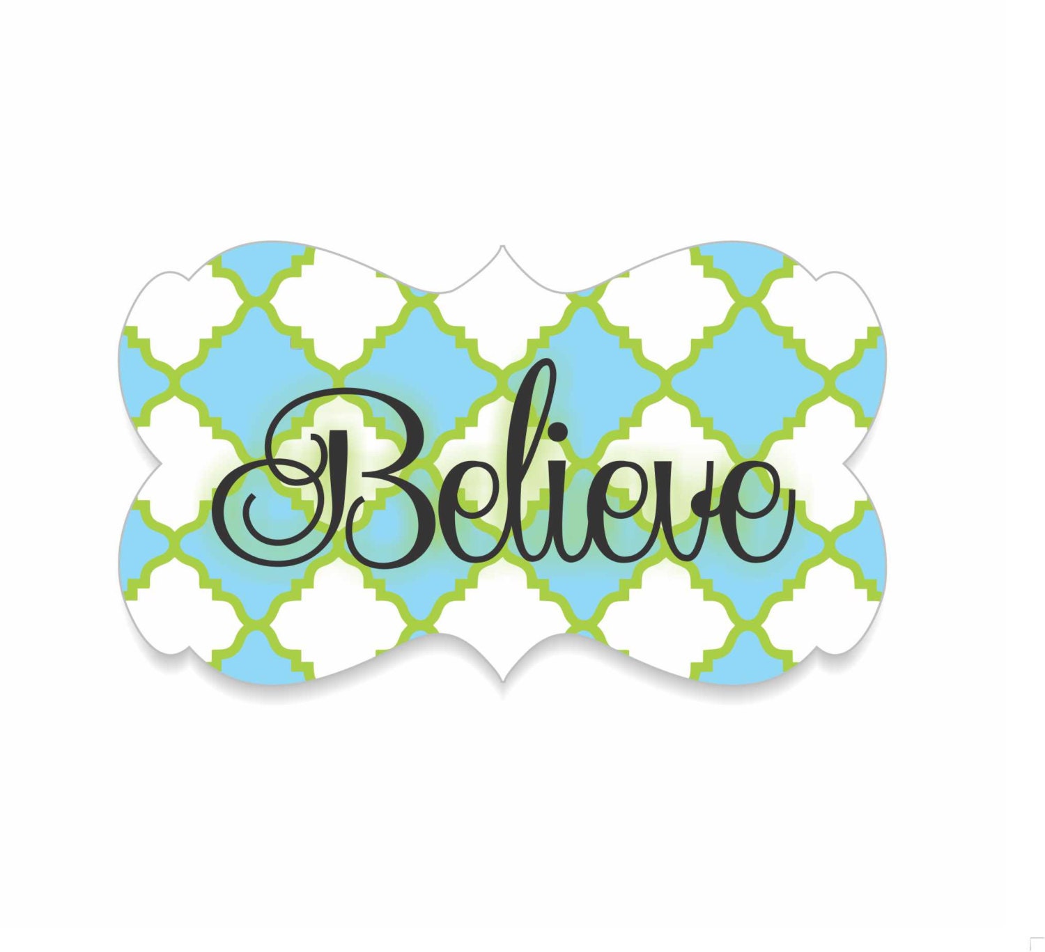 Believe Front Page Fancy Scroll Labels Stickers