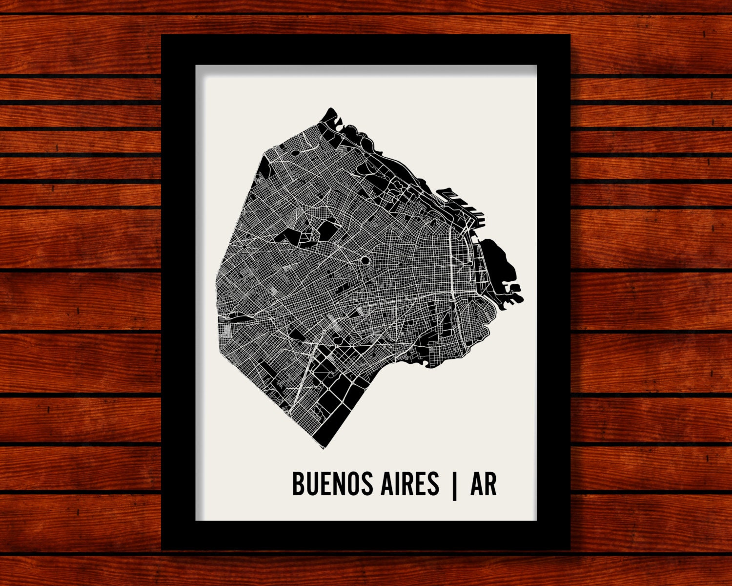 Buenos Aires Map Art CityPrint, 18 x 24