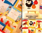 Instant Download Nursery Rhyme Birthday Printable Party Kit with Changeble Text