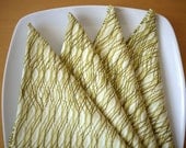 Green Lattice Printed Cloth Dinner Napkin Set - Reuseable Napkins - Set of 4 - Housewarming Gift, Wedding Gift