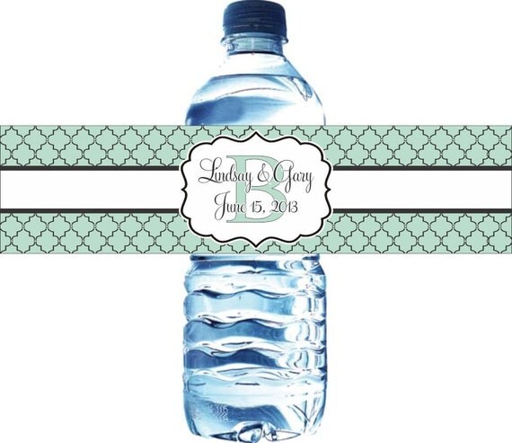 75 Waterproof Water Bottle Labels - Printed labels with your colors Il_570xn