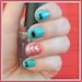 1 Sheet of 44 SKINNY Chevron Nail Decals (You Pick the Color) Now in Neon Colors