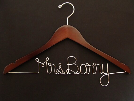 Bridal Hanger - Personalized - Custom - WALNUT