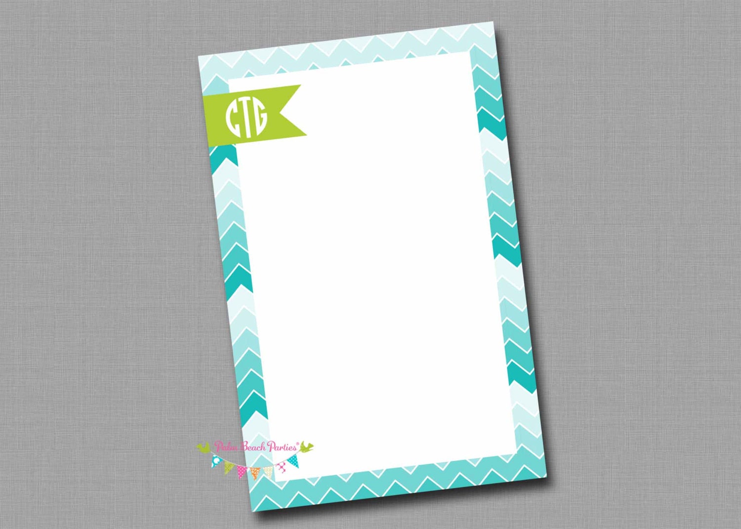 Personalized Notepads -  Ombre Chevron