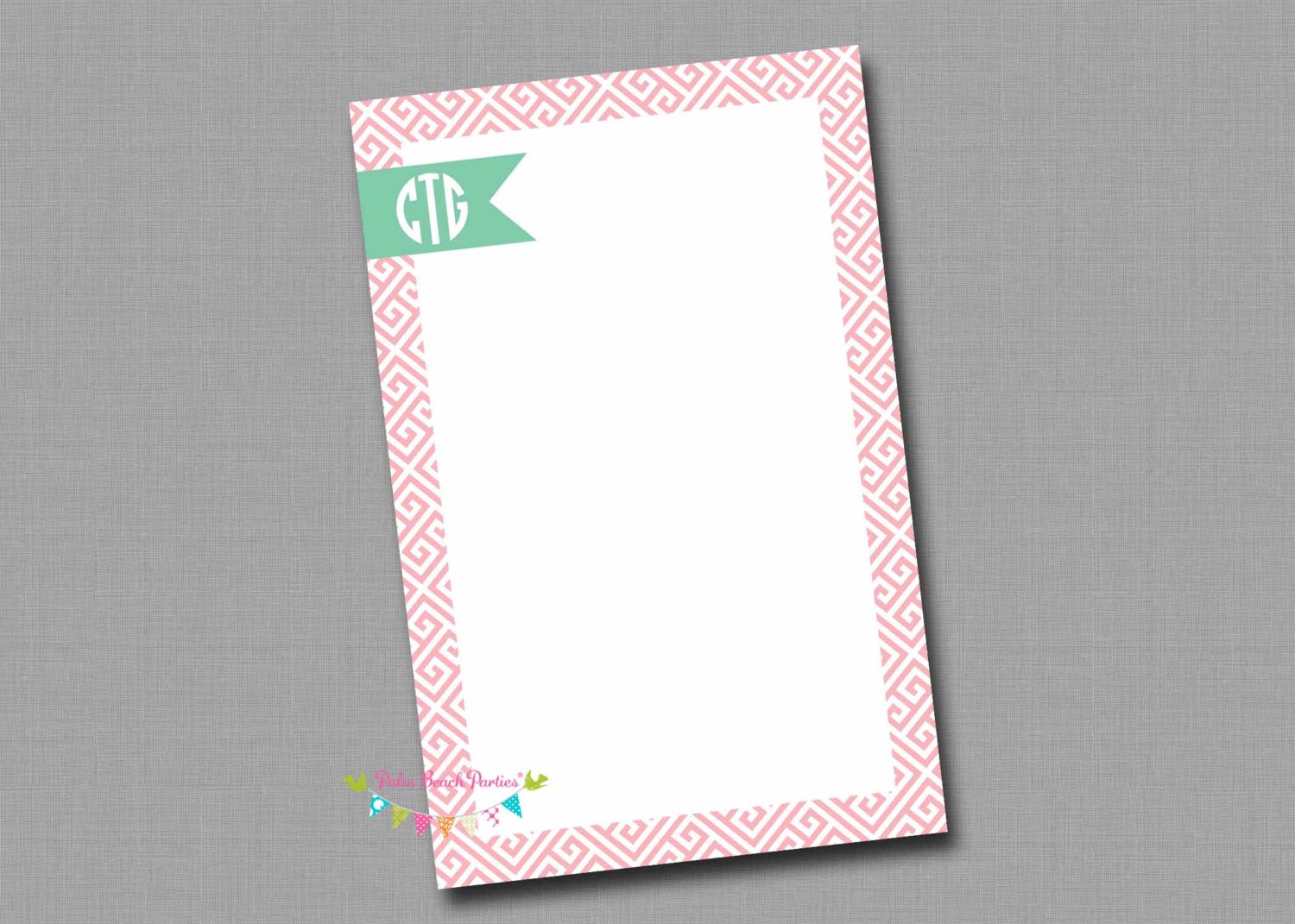 Personalized  Notepads - Greek Key