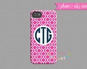 Monogrammed iPhone Case - Quatrefoil