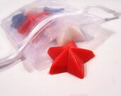 Memorial Day Star Soaps in Red, White, and Blue, Vegan Soap