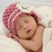 Bobble Head Beanie CROCHET PATTERN instant download - Cloche Hat