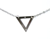 Small Silver Triangle Necklace