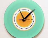 Clock. Kitchen clock. Hand painted. 26. Simple, colorful, contemporary. FAST SHIPPING.