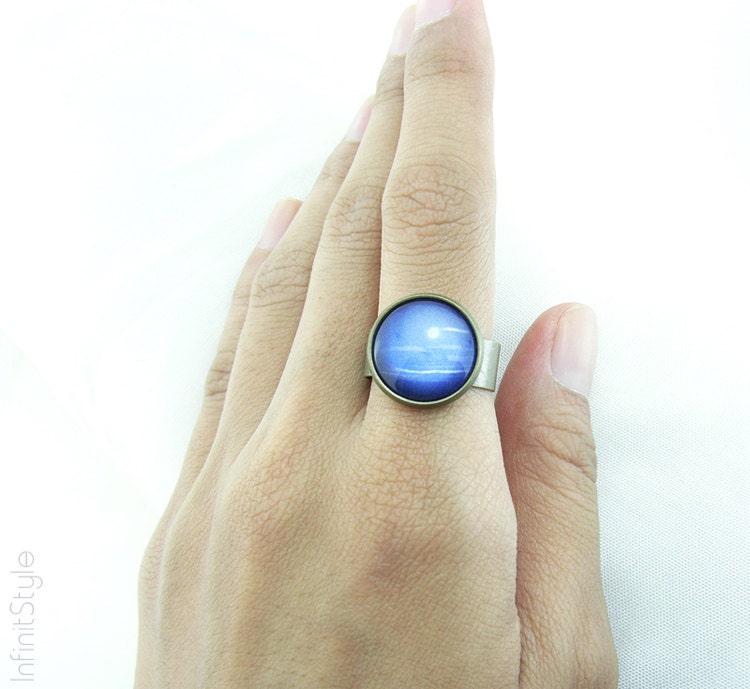 Planet Neptune Ring - Space Jewelry