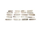Tibetan Grey and Clear Quartz Points 20 Rough Raw Crystals 25mm - 33mm x 5mm - 8mm For Jewelry Making, Bulk, Terrarium Supply (Lot No. 3803)
