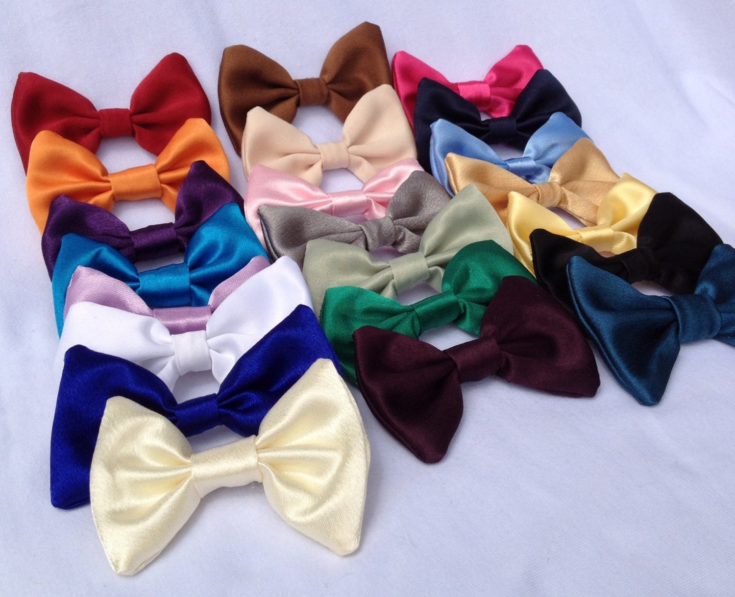Pet Wedding Custom Color Bow Tie with a Custom Color Shirt Collar for a Cat or a Dog