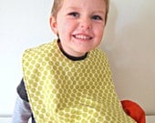 toddler bib baby boys green oversize terry cloth snap amy butler