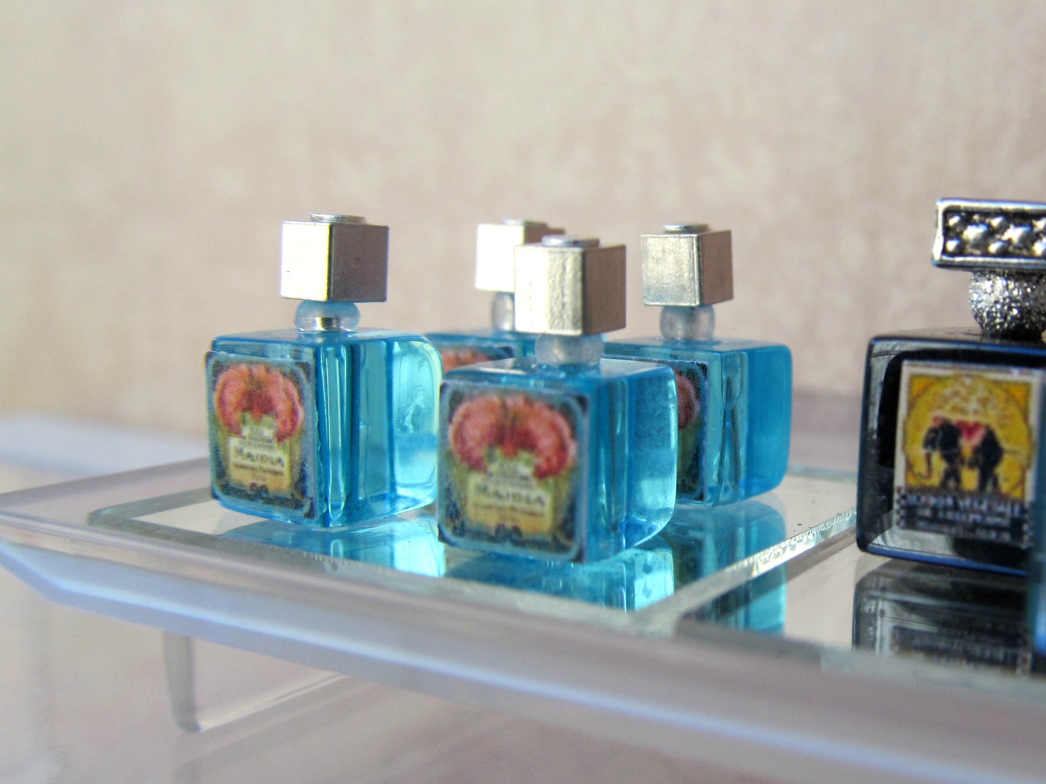 Art Deco Perfume Bottle in 1/12 inch dollhouse miniature
