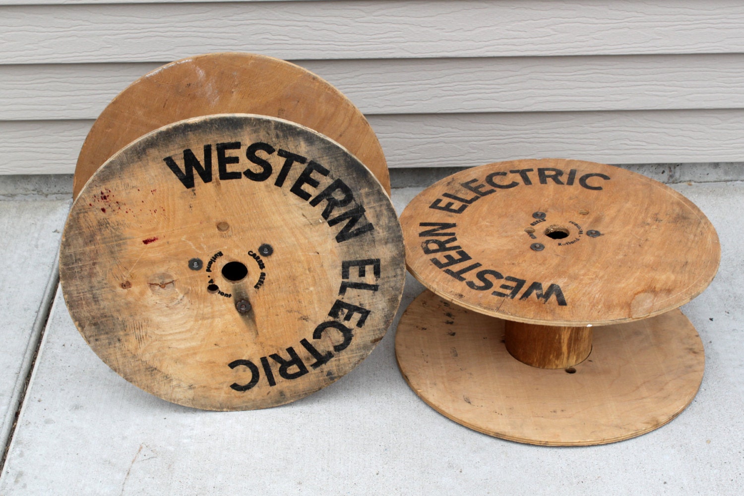 Vintage Western Electric Wire Spools Extra Large By Itsstilllife