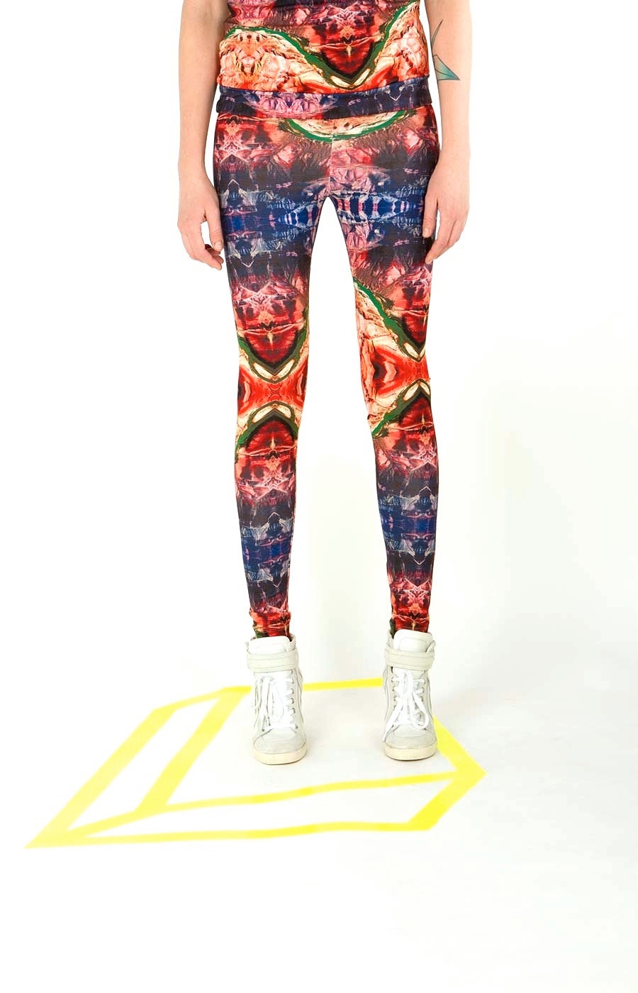Grand canyon pattern. BAMBOO fiber/ organic cotton leggings. ECO friendly.