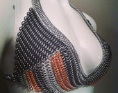 Handmade Chainmaille Bikini Top with Rubber