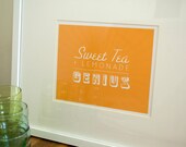 8x10 Arnold Palmer Kitchen Art Print with Handlettering