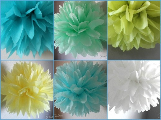 10 Pom Poms,It's A Boy,Ceremony Decorations,Nursery Decor,Flowers,DIY,Boy Birthday,Boy Nursery Decor Il_570xn