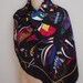 Vintage Scarf hot air ballon aviation Print 34" Square