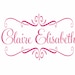 Personalized Name Wall Decal Elegant Frame Shabby Chic Vinyl Wall Decal for Girl Baby Nursery Girls Room Wall Art 22Hx35W FS292