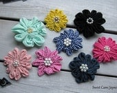 Pretty Petals Fabric Flower Hair Clip Girls Clip Baby Clip Ladies Hair Clip