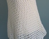 Womens - Antique White Shawl / Poncho - Medium