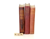 Vintage 3 Book Collection Home Decor Interior Design