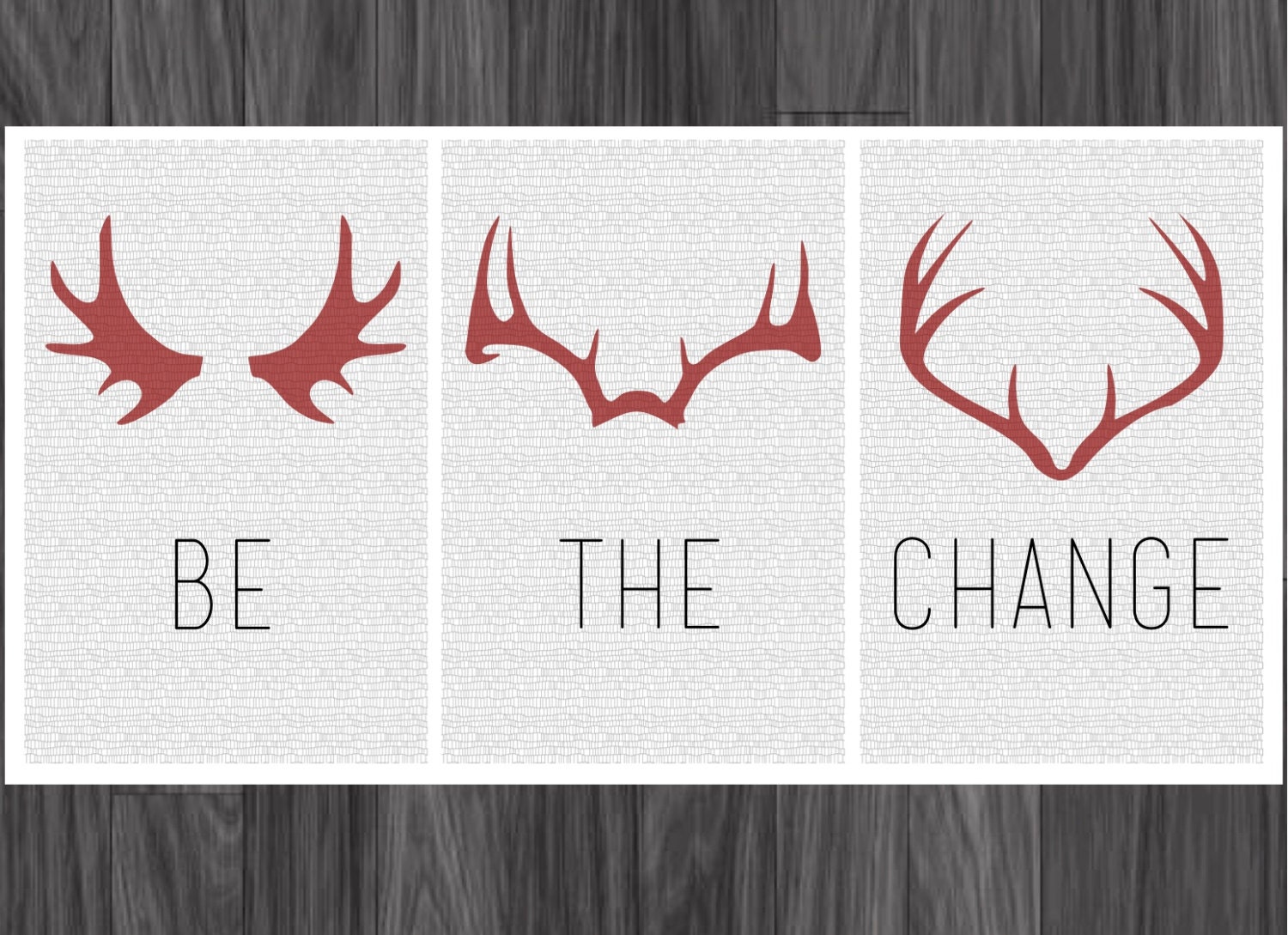 Inspirational Quote with Antlers Art Posters 11x17