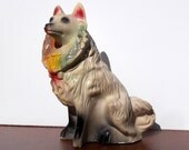 Vintage chalkware dog carnival prize