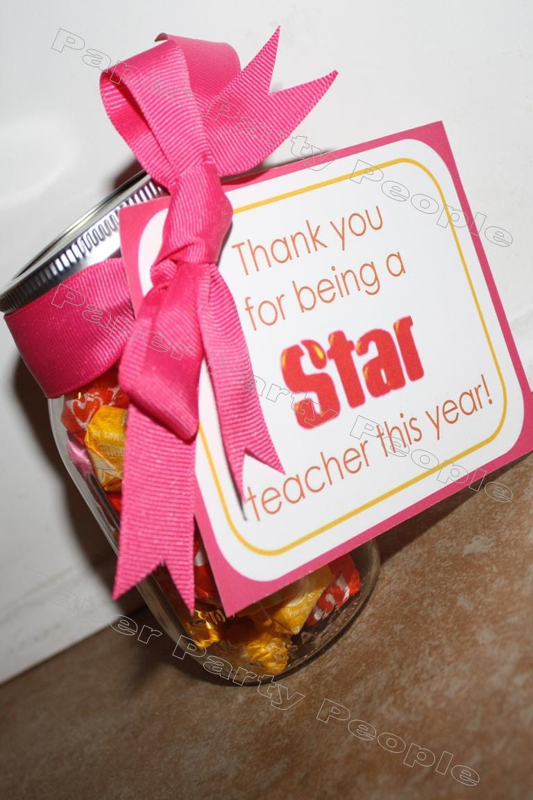 Items similar to Teacher Appreciation "Thank you for being a Star