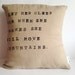 Inspirational Quote Pillow - Handmade Natural Linen Pillow Cover - Linen Fabric
