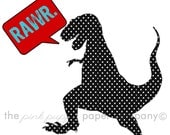 T-Rex Pop Art  (set of 3 5x7 prints, you choose colors) modern nursery or child art