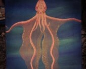 The Blanket Octopus OOAK Original Painting