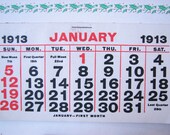 1913 Calendar from The Post Dispatch