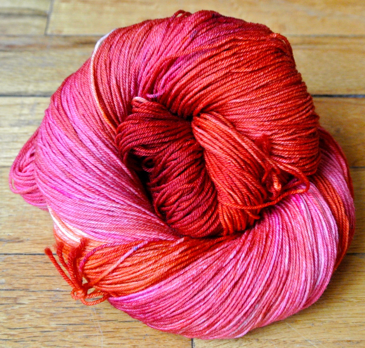 Midtown Sock Yarn - VALENTINO - (75 Superwash Merino / 25 Nylon) - Fingering/Sock Weight - Hand Dyed, One of a Kind - 463yds/100g