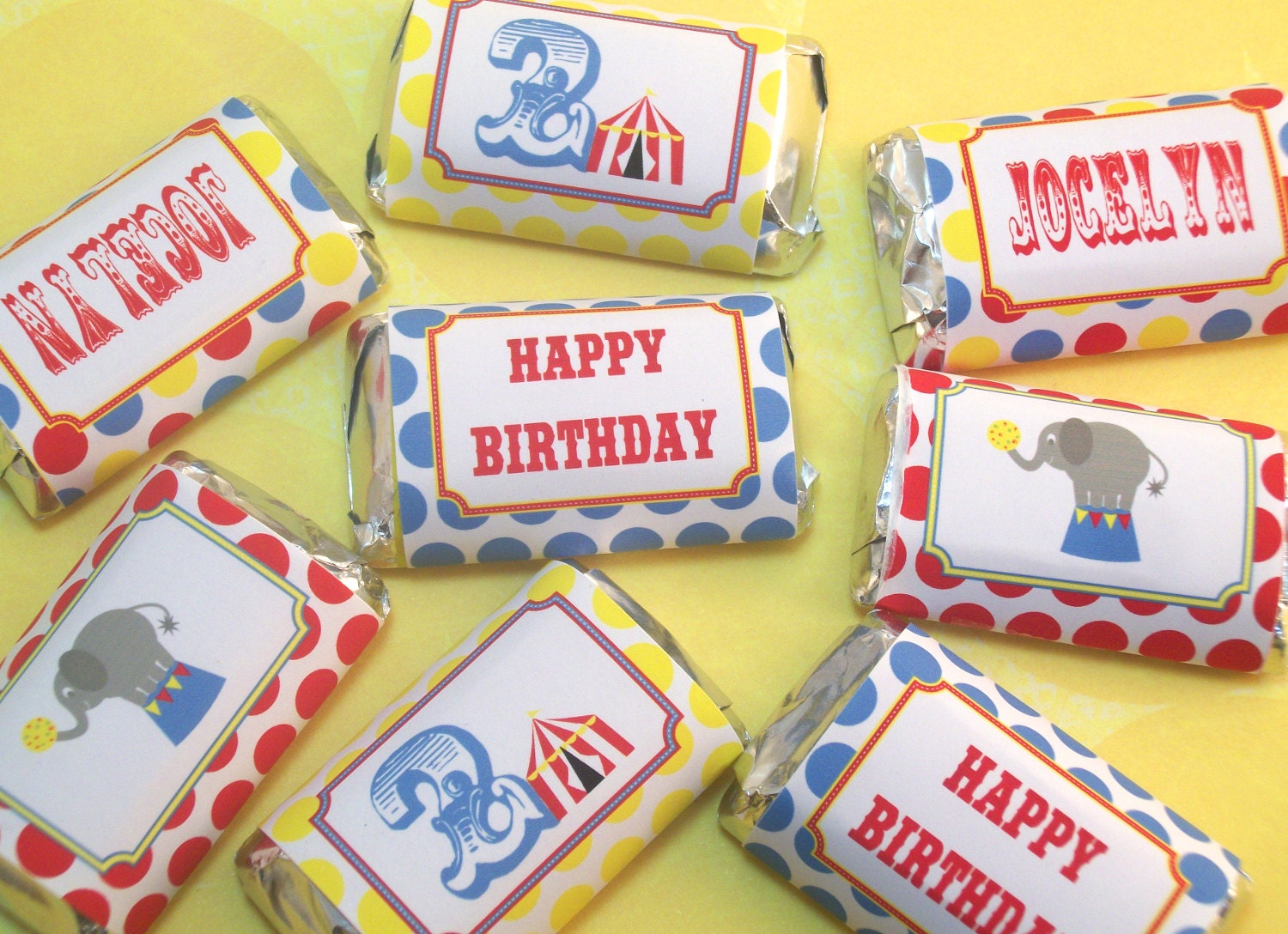 Circus Candy Bar Wrappers, Printable Candy Bar Wrapper, Carnival Candy Bar Wrappers Il_570xn