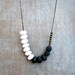 Coral Necklace / Black and White Necklace