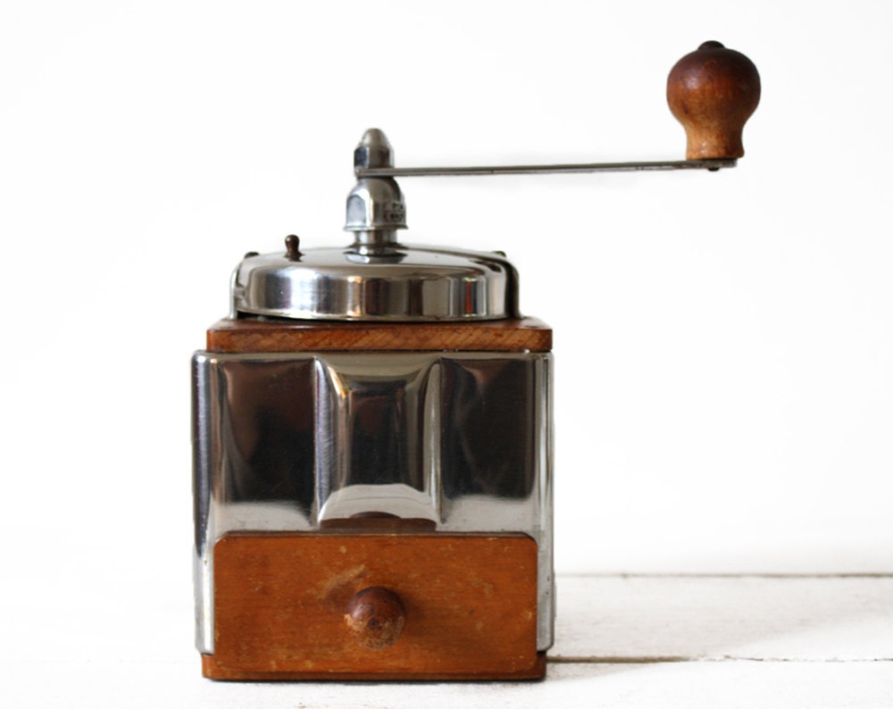 Rare french  PEUGEOT Stainless STEEL PEUGINOX coffee grinder  - industrial design