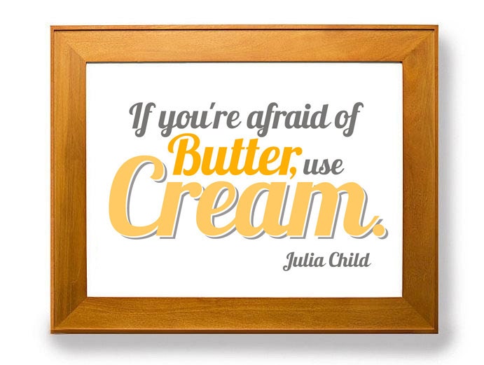 Kitchen Art Print Kitchen Decor Julia Child Quote Mid Century Modern art for kitchen