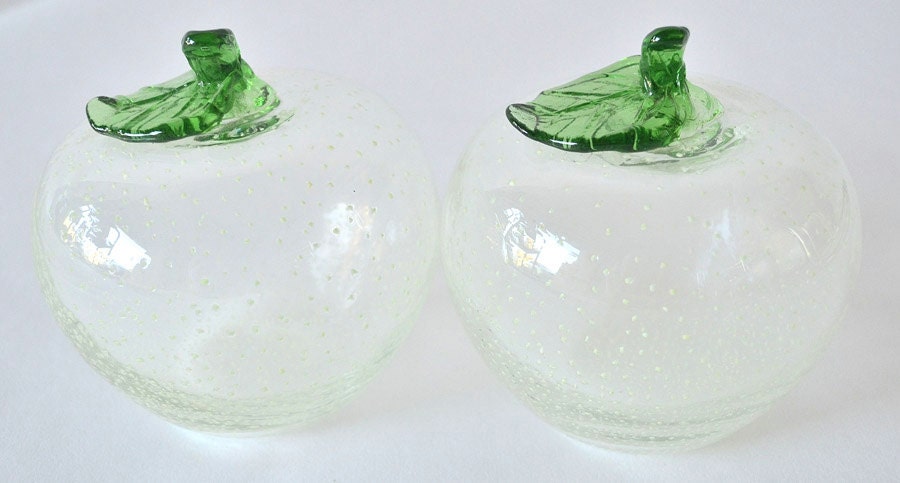 Glass Apples, Pair