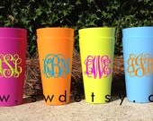 Personalized 32 oz Party Cups, Summer, Beach, Pool, Gift
