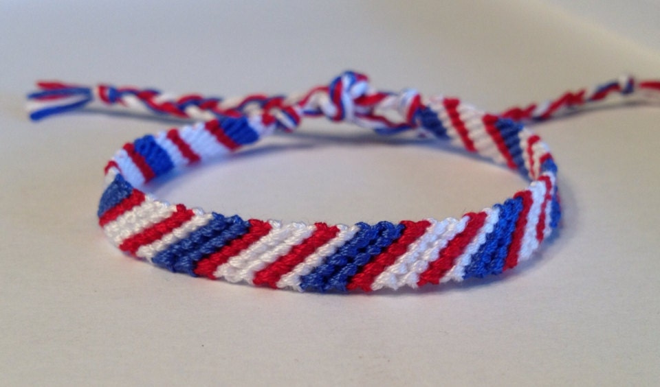Red, White & Blue Stripes - Friendship Bracelet