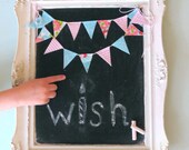 Fabric Cake Bunting- "Wish"